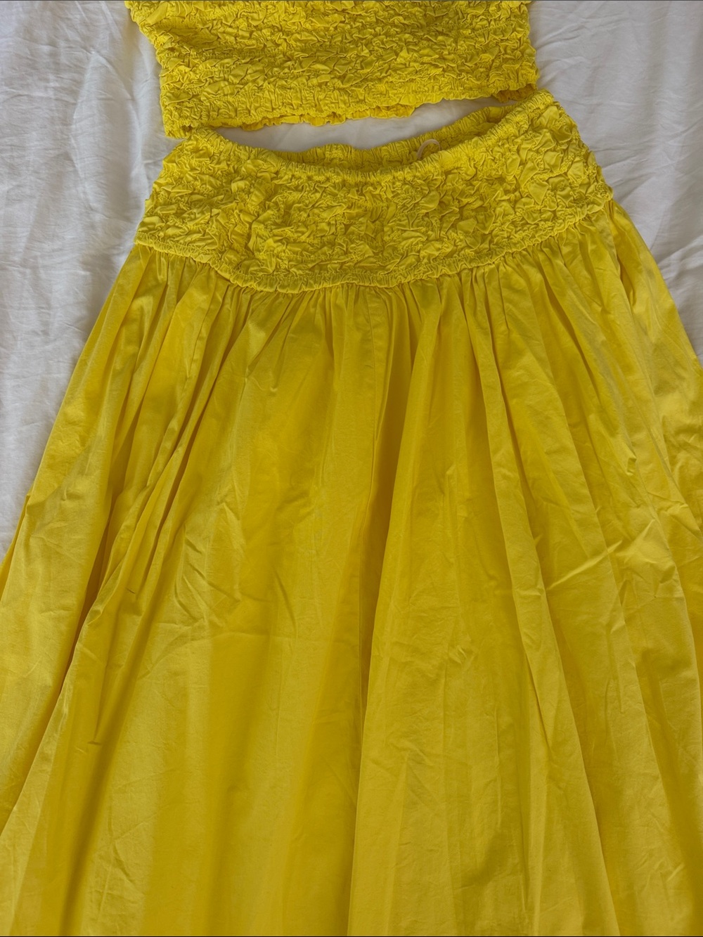 Free people Yellow Women’s Two-Piece Crop Top & Full Skirt- The Carino Set - Picture 7 of 8